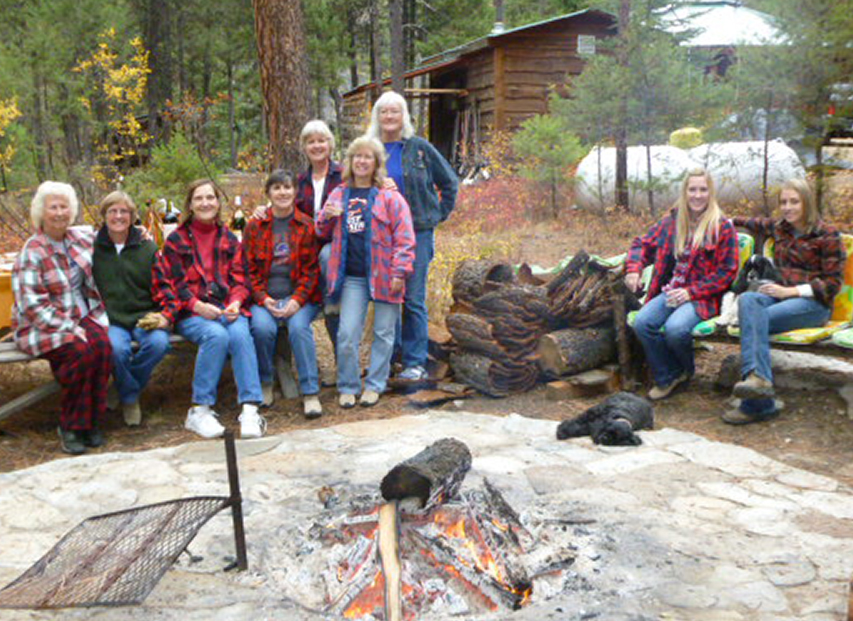 Photo of Judy with friends at Yellow Pine
